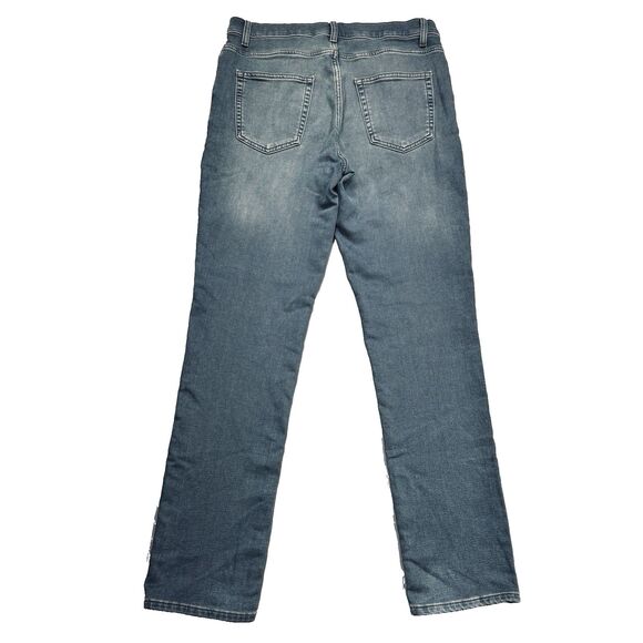 SOLD ~ 32 Degrees Cool Mens Sweatpant Jean 34 Actual 34x31.5 Blue Slim Straight - Picture 2 of 7